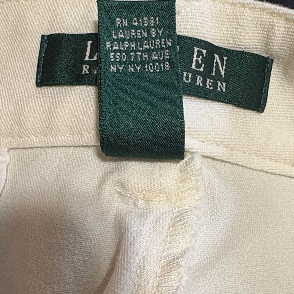 Women’s Vintage Size 12 Lauren Ralph Lauren Women's Cream Trousers - Picture 4 of 8